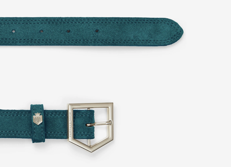 Ladies Fairfax and Favor Regina Belt Ocean Suede in Medium-1